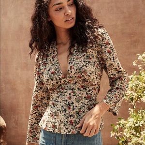 Doen Solstice Top in Sissinghurst Floral XS (NWT)